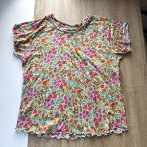Natural Life Women's Floral Lightweight TShirt Size L Multicolor